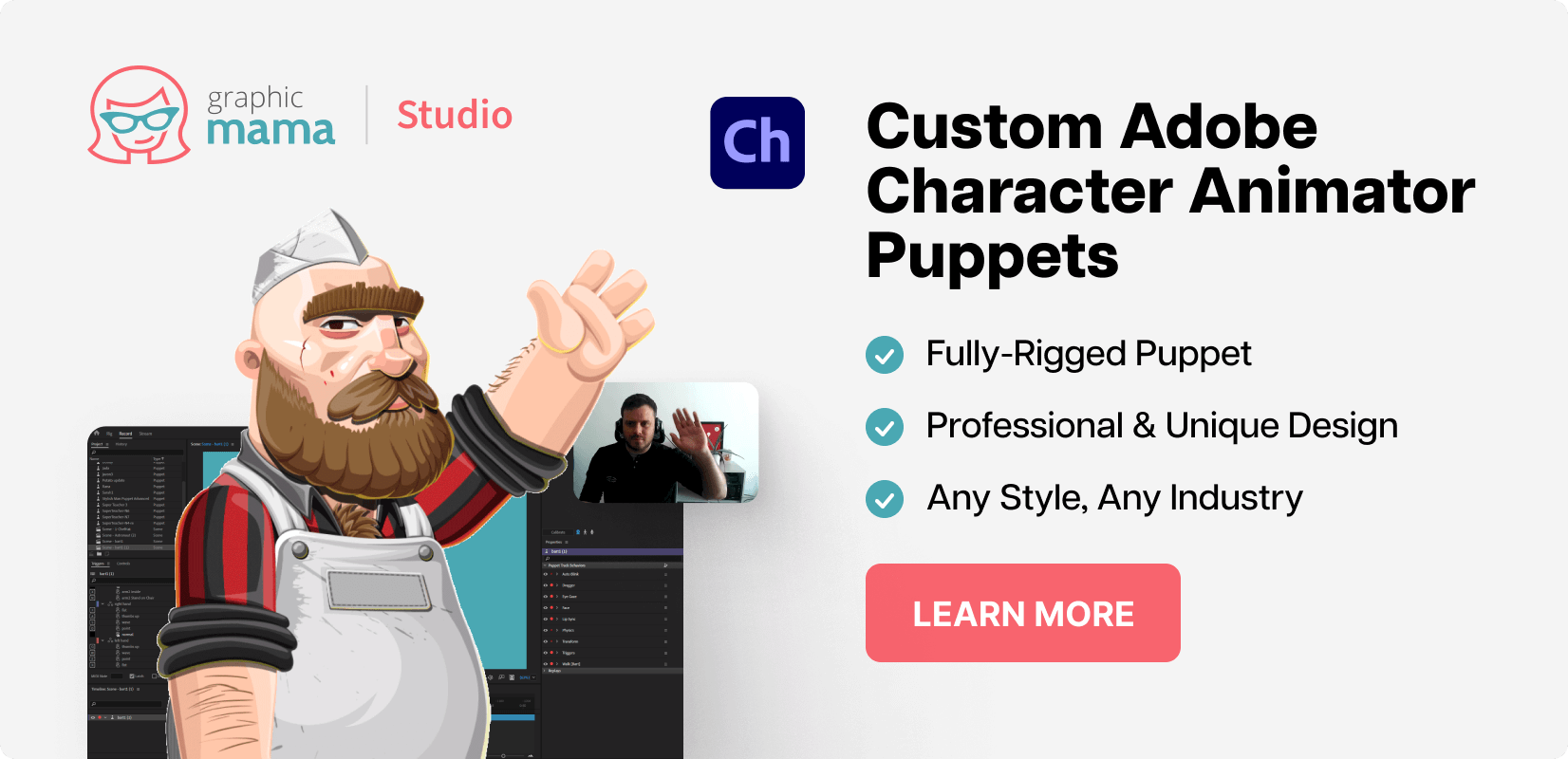 GraphicMama Studio - Custom Adobe Character Animator Puppets