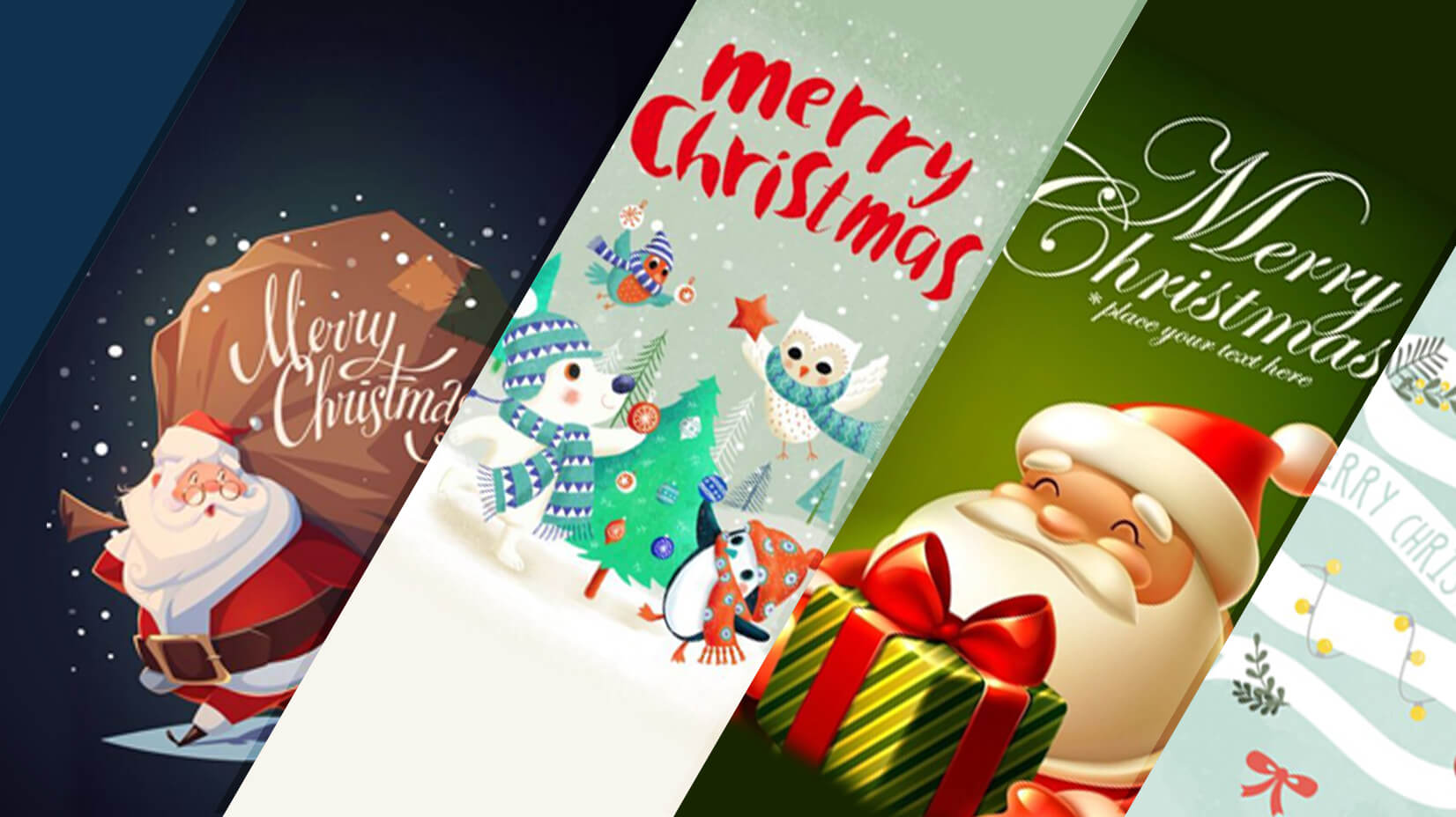 merry christmas animated card