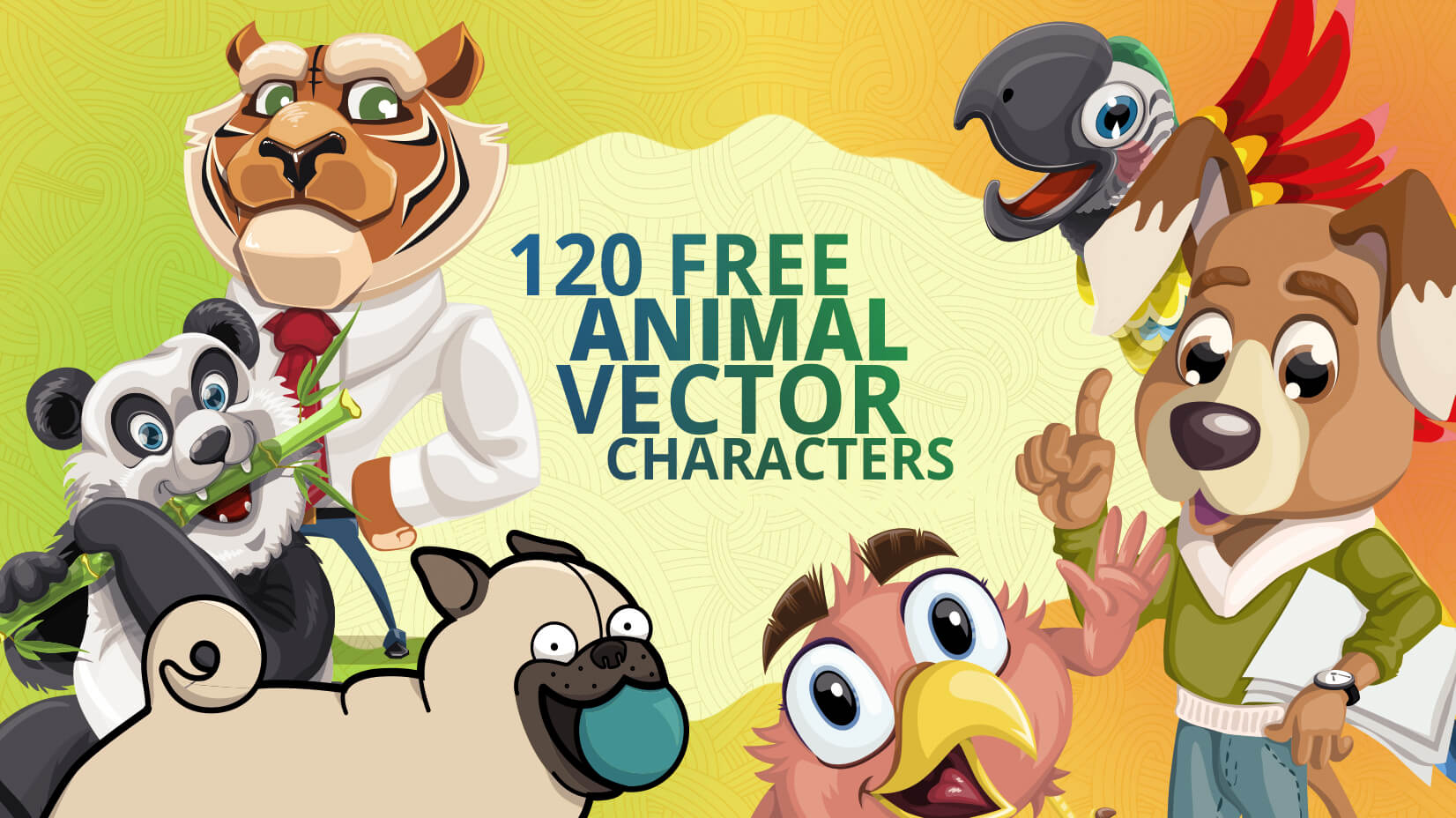 Free Vector Player characters and online game concept