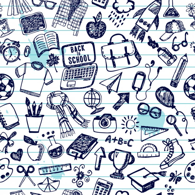 Free School Vectors: Characters, Graphic Element Sets, Icons, Patterns