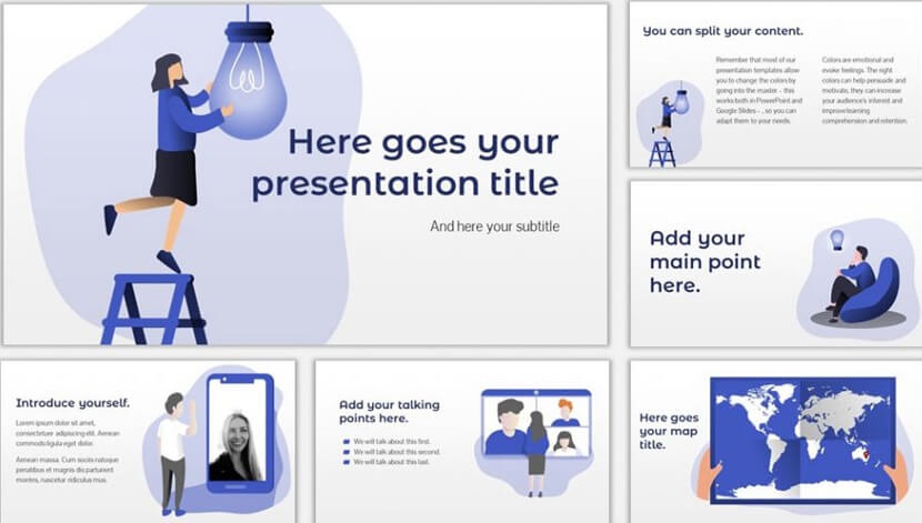 Free Template for Google Slides Presentation Pole