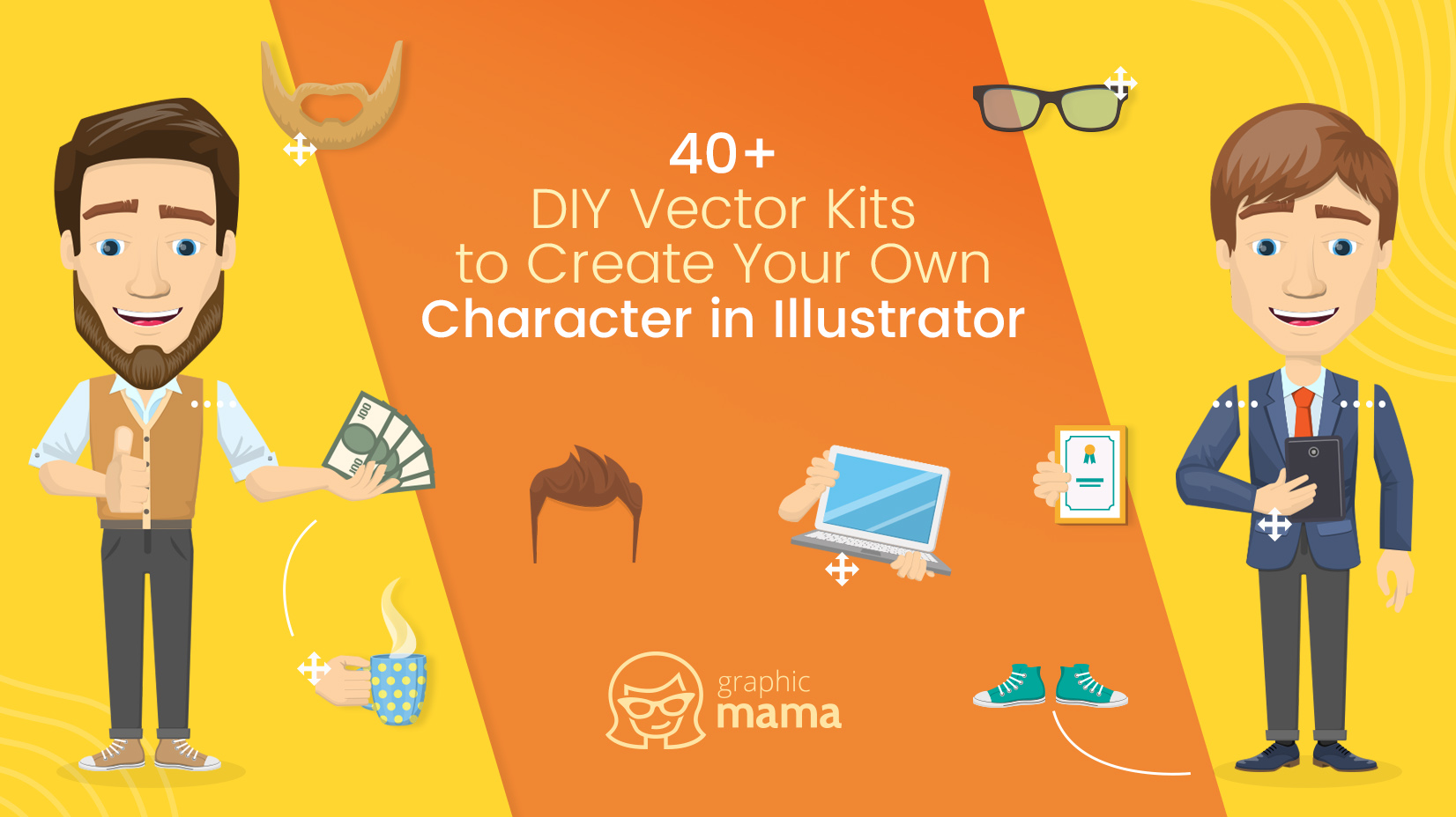 Free Vector Male avatar creator in flat design