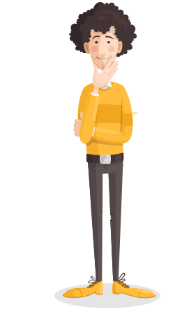 Flat Design Character smart man