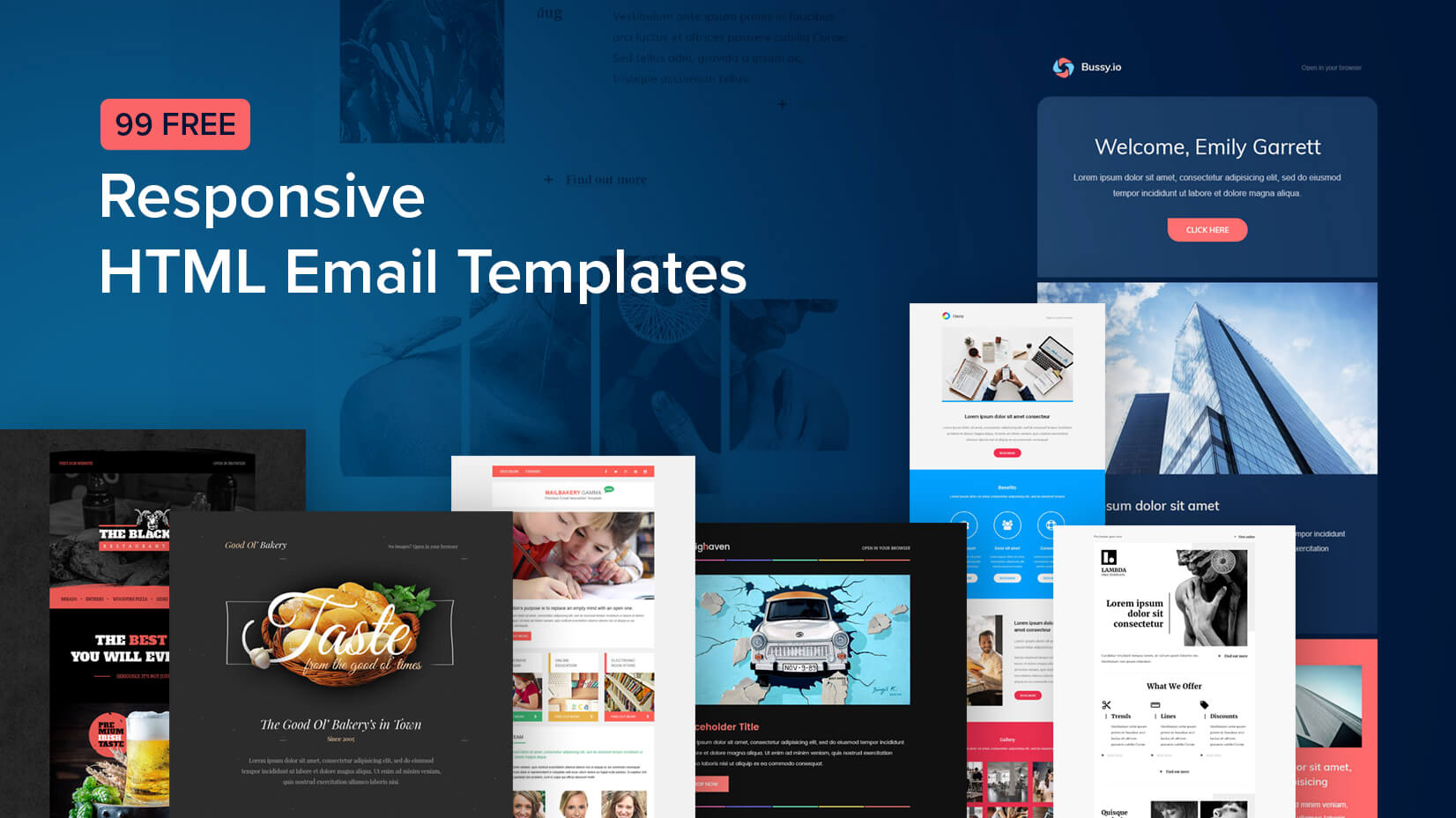 99 Free Responsive HTML Email Templates to Grab in 2018