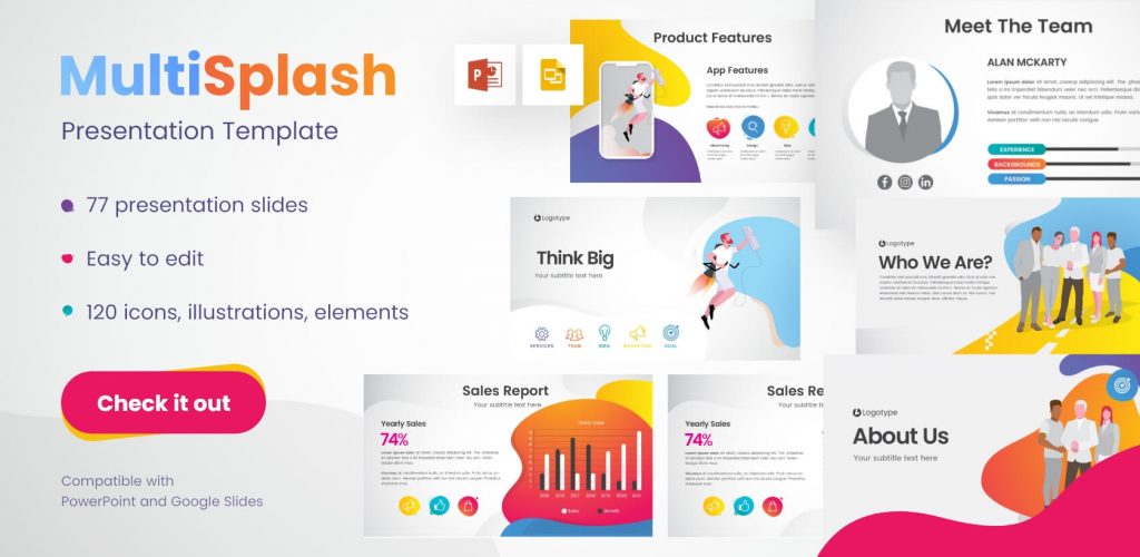 MultiSplash - Presentation templates for PowerPoint and Google Slides