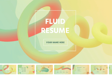 Resume Powerpoint Templates: Fluid Resume