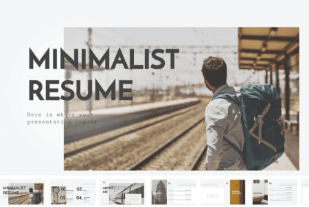 Resume Powerpoint Templates: Minimalist Resume