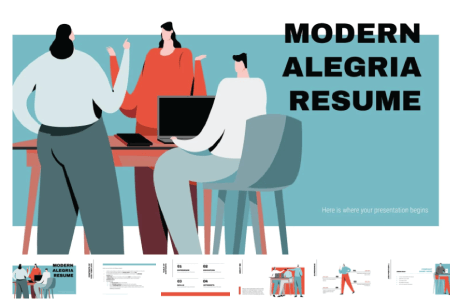 Resume Powerpoint Templates: Modern Alegria Resume