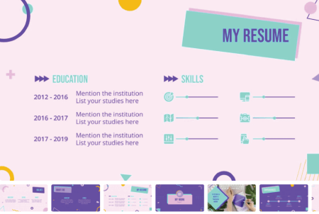 Resume Powerpoint Templates: Curato Portfolio