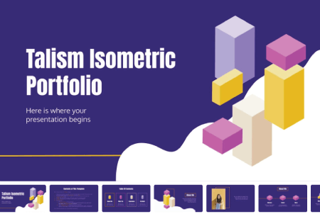 Resume Powerpoint Templates: Talism Isometric Portfolio