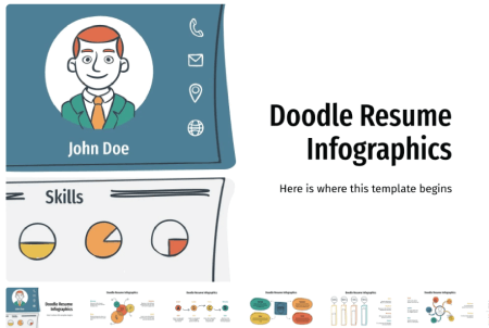 Resume Powerpoint Templates: Doodle Resume Infographics