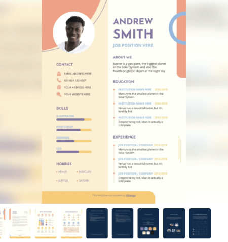 resume powerpoint template free download