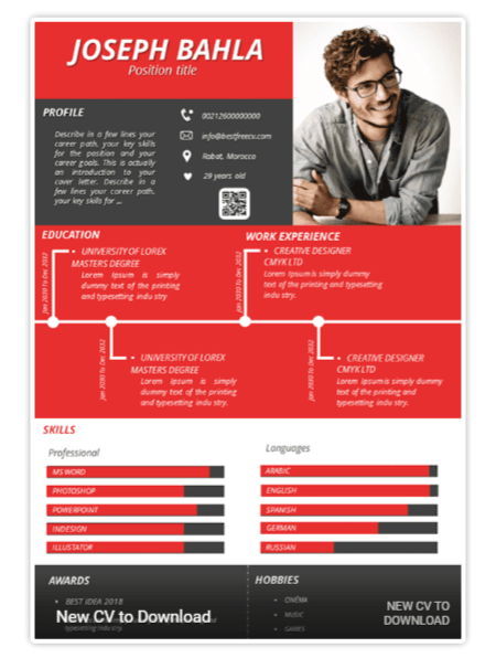 resume powerpoint template free download