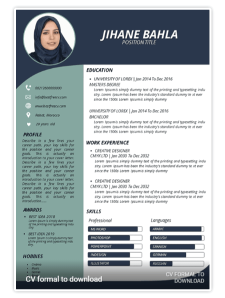 powerpoint template resume free