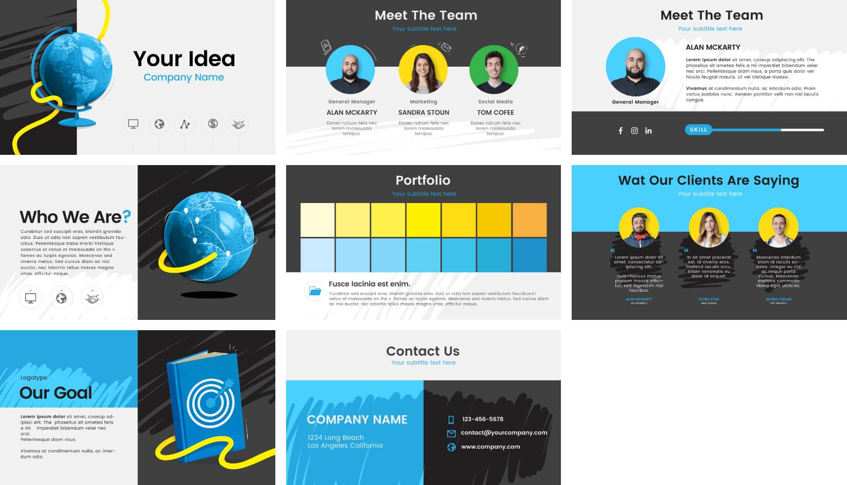 8 Startup slides in minimalis style