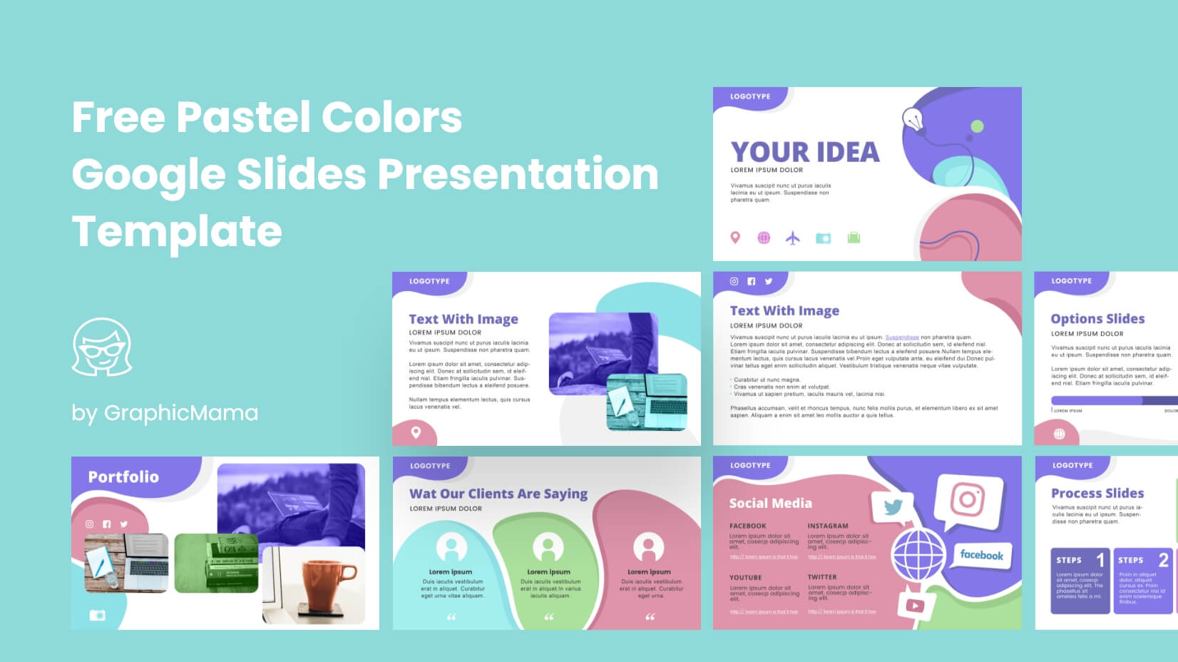 Pastel Colors Free Google Slides Templates by Graphic Mama