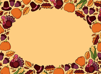 Hand Drawn Free Thanksgiving Illustration Vector Background