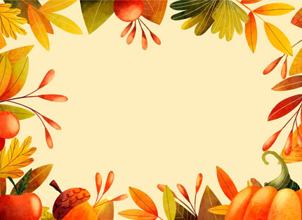 Watercolor Thanksgiving Free Background