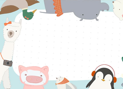 Cute Free Animal Vector Background