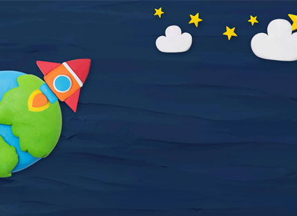 Space Rocket Free Child Background