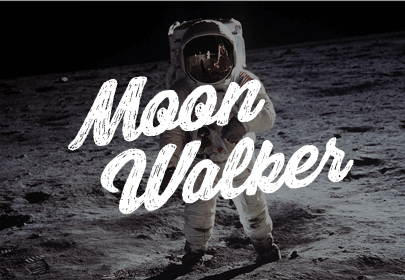 fuente dibujada a mano libre de moon walker