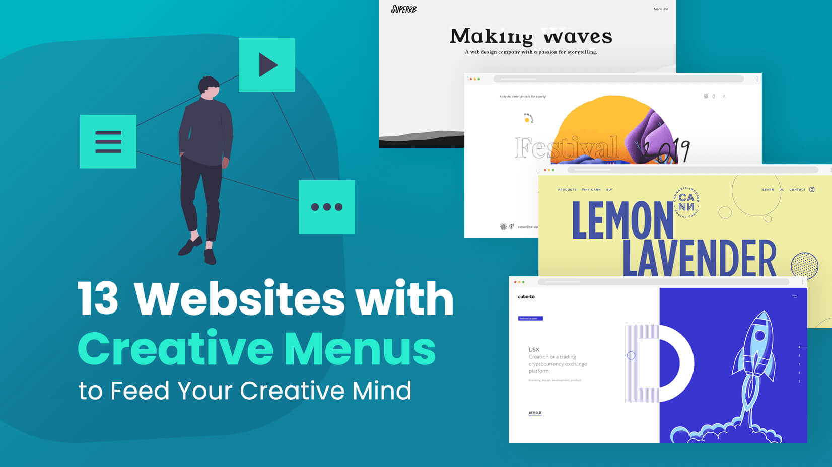 websites with creative menus for inspiration