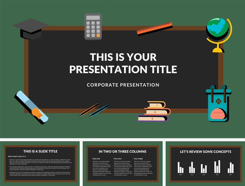 Blackboard Free School PowerPoint Template