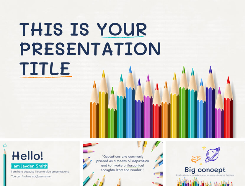 Ely Free Online Education PowerPoint Template