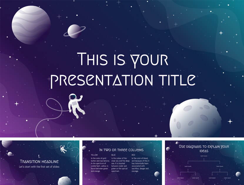 Iris Free Space Presentation Template for teachers