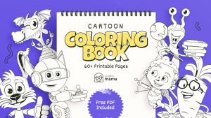 Pdf File Cartoon Cartoon Coloring Book: 60+ Free Printable Pages PDF by GraphicMama