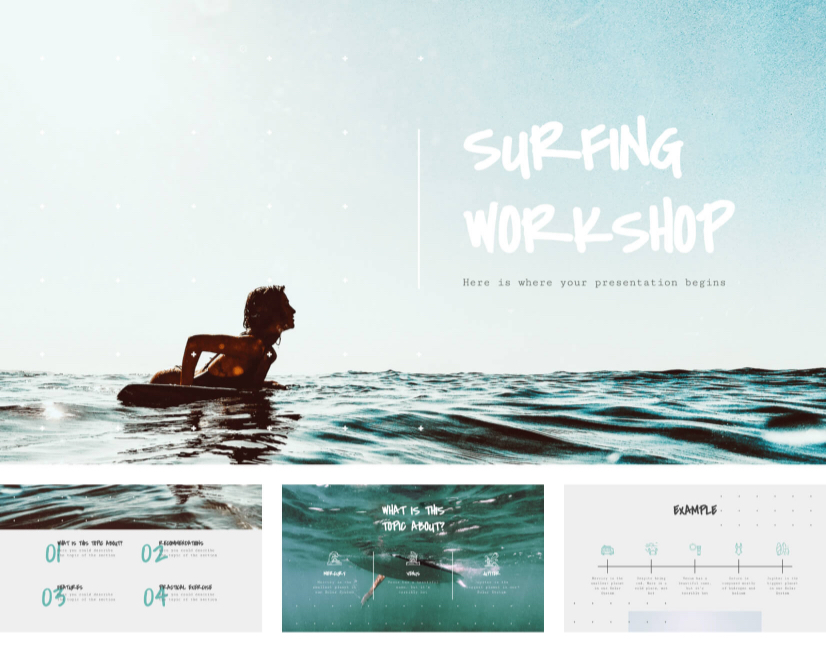 free powerpoint template on summer theme