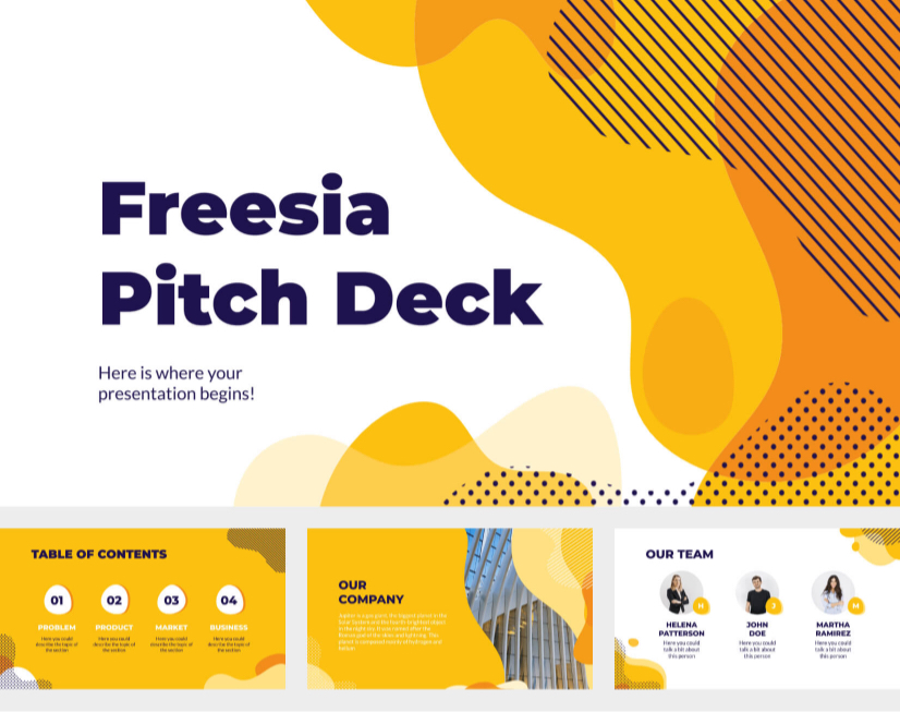 Fresh PowerPoint template with yellow tones