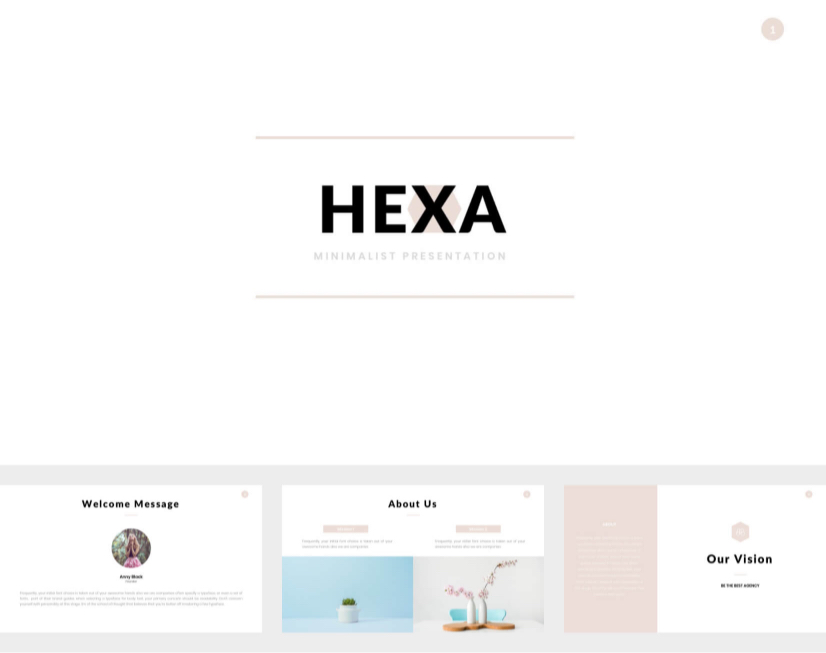 HEXA - creative minimal PowerPoint slides