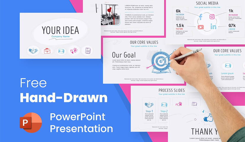 free hand-drawn powerpoint presentation