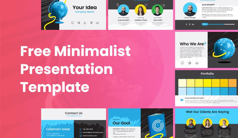 free minimalist powerpoint presentation template