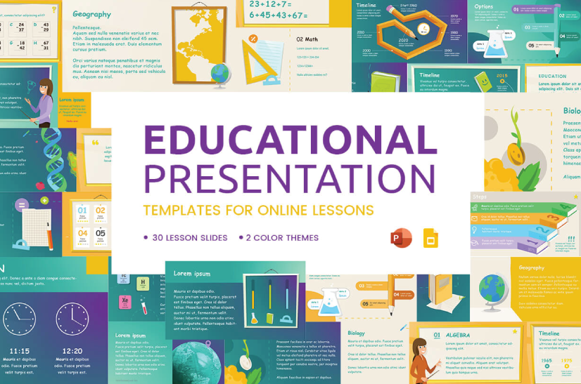 Free Educational Presentation Templates for Online Lessons