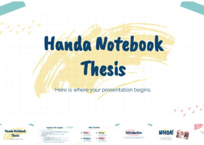 Handa Notebook Thesis free education powerpoint template