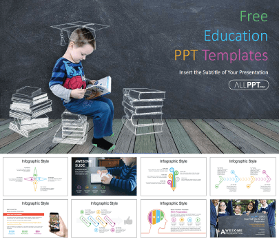 Chalk free education powerpoint template