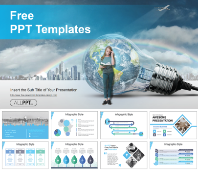 Global Education Solution free education powerpoint template