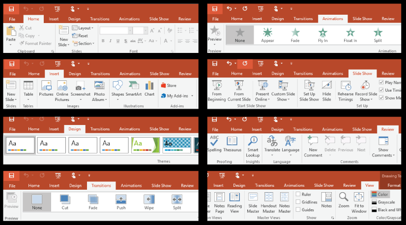 Get Started with PowerPoint: Ribbon Menu