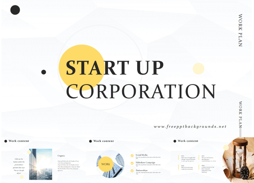 Start-Up Tech Corporation Free Powerpoint Template