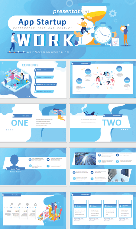 App Startup Free Powerpoint Technology Template