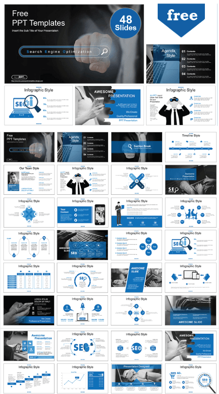 28 Free Technology PowerPoint Templates: Search Engine Optimization