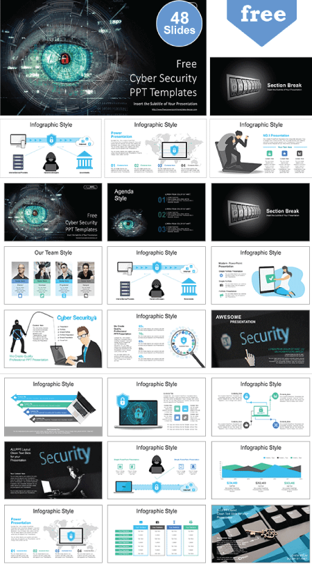 28 Free Technology PowerPoint Templates: Cyber Security