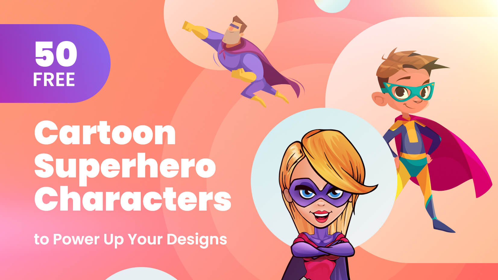 50 Free Cartoon Superhero Characters to Power Up Your Designs