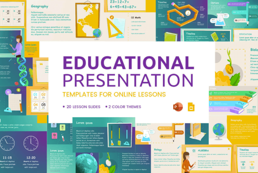 The Best Free PowerPoint Templates to Download in 2022: Free Educational Presentation Templates for Online Lessons by Graphic Mama