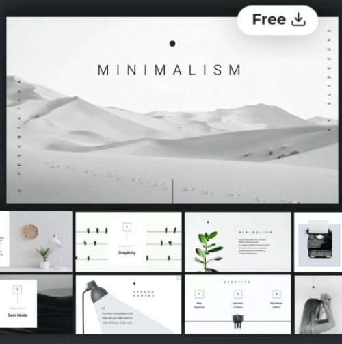 The Best Free PowerPoint Templates to Download in 2022: Minimalism Presentation Free Template