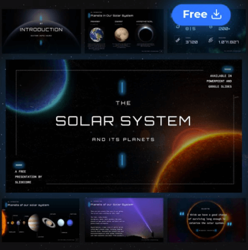 The Best Free PowerPoint Templates to Download in 2022: Animated Solar System Free Presentation Template For Powerpoint And Google Slides