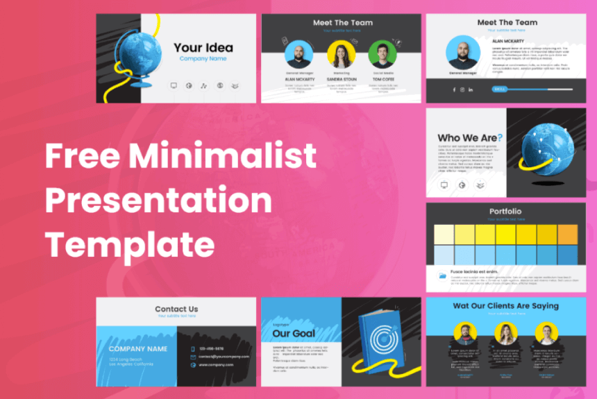 Free Minimalist Presentation Template by Graphic Mama