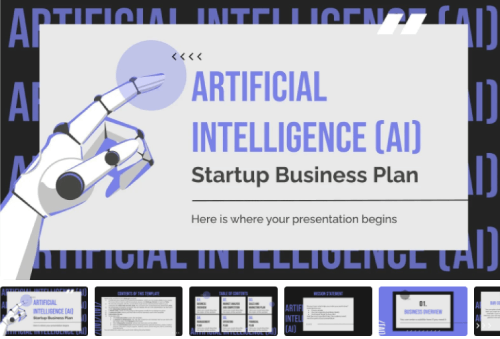 Artificial Intelligence (AI) Startup Business PlanPresentation